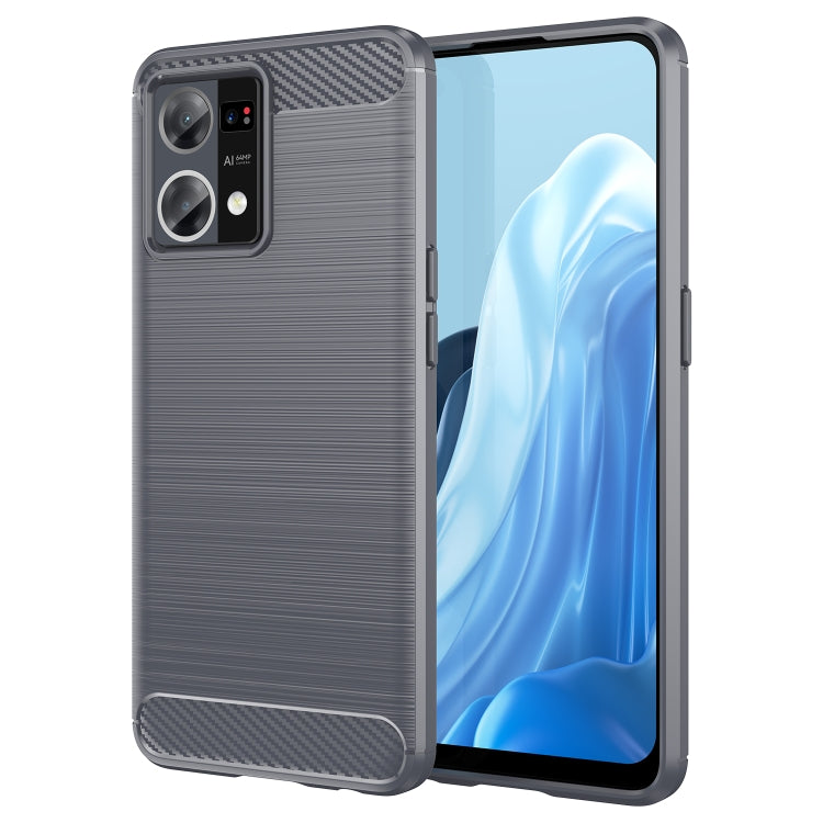 Brushed Texture Carbon Fiber TPU Phone Case, For OPPO Find X5 Lite, For OPPO Reno7 5G, For OPPO F21 Pro 4G, For OPPO Reno7 4G, For OPPO A57 4G, For OPPO A57 5G, For OPPO A77 5G