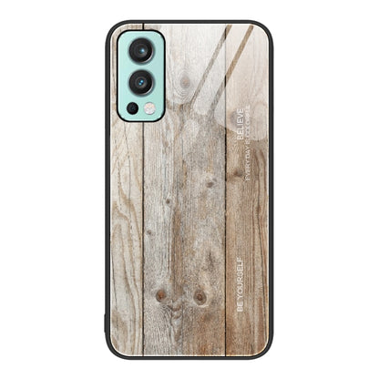 Wood Grain Glass Protective Case, For OnePlus Nord 2 5G, For OnePlus Nord N10 5G, For OnePlus Nord N100, For OnePlus 10 Pro