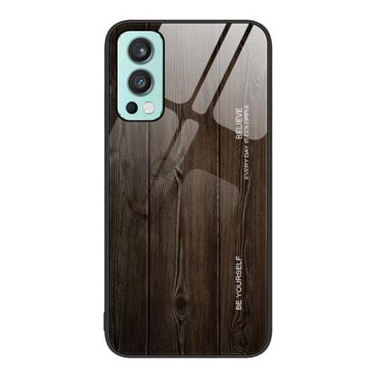 Wood Grain Glass Protective Case, For OnePlus Nord 2 5G, For OnePlus Nord N10 5G, For OnePlus Nord N100, For OnePlus 10 Pro
