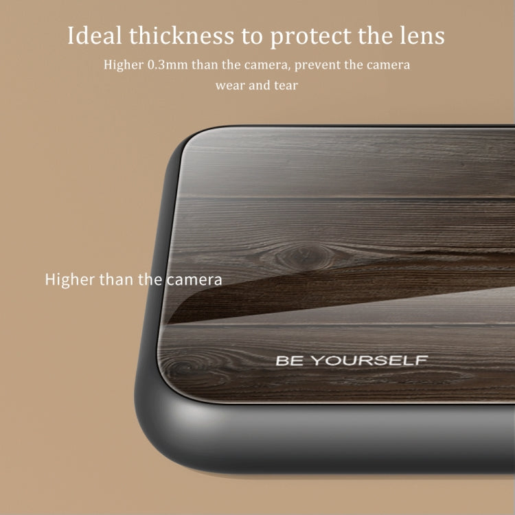 Wood Grain Glass Protective Case, For OnePlus Nord 2 5G, For OnePlus Nord N10 5G, For OnePlus Nord N100, For OnePlus 10 Pro