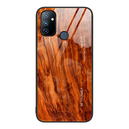 Wood Grain Glass Protective Case, For OnePlus Nord 2 5G, For OnePlus Nord N10 5G, For OnePlus Nord N100, For OnePlus 10 Pro