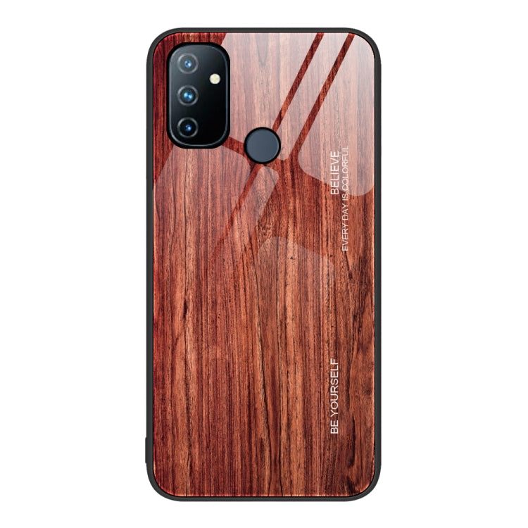 Wood Grain Glass Protective Case, For OnePlus Nord 2 5G, For OnePlus Nord N10 5G, For OnePlus Nord N100, For OnePlus 10 Pro