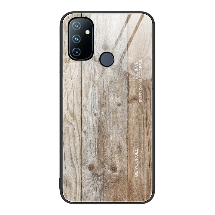 Wood Grain Glass Protective Case, For OnePlus Nord 2 5G, For OnePlus Nord N10 5G, For OnePlus Nord N100, For OnePlus 10 Pro