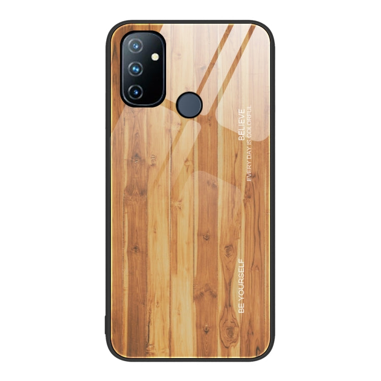 Wood Grain Glass Protective Case, For OnePlus Nord 2 5G, For OnePlus Nord N10 5G, For OnePlus Nord N100, For OnePlus 10 Pro