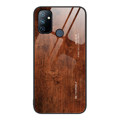 Wood Grain Glass Protective Case, For OnePlus Nord 2 5G, For OnePlus Nord N10 5G, For OnePlus Nord N100, For OnePlus 10 Pro