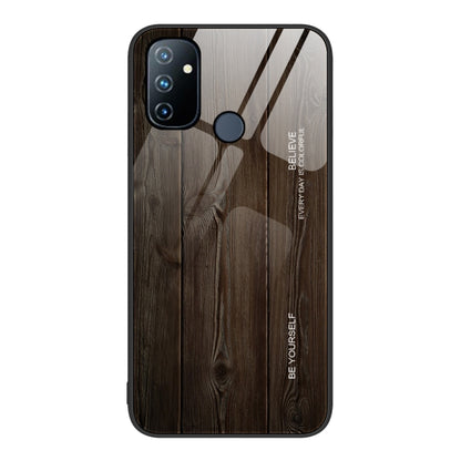 Wood Grain Glass Protective Case, For OnePlus Nord 2 5G, For OnePlus Nord N10 5G, For OnePlus Nord N100, For OnePlus 10 Pro
