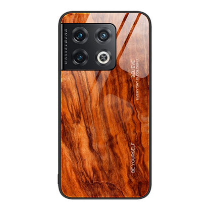 Wood Grain Glass Protective Case, For OnePlus Nord 2 5G, For OnePlus Nord N10 5G, For OnePlus Nord N100, For OnePlus 10 Pro