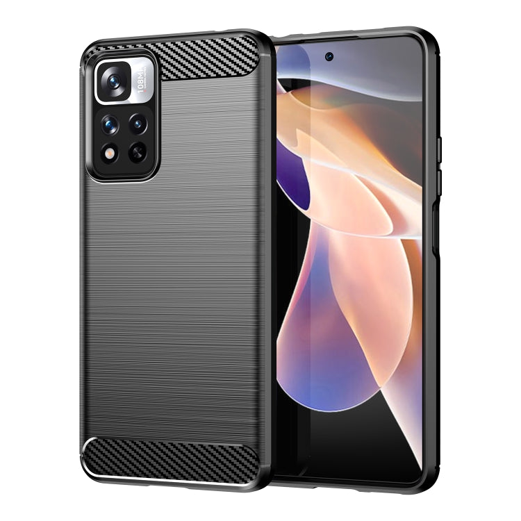 Brushed Texture Carbon Fiber TPU Phone Case, For Xiaomi Poco M3 Pro 5G, For Xiaomi Poco X3 GT, For Xiaomi Poco X4 NFC 5G, For Xiaomi Poco M4 Pro 5G, For Xiaomi Poco F4, For Xiaomi Poco X4 Pro 5G, For Xiaomi Poco M4 Pro