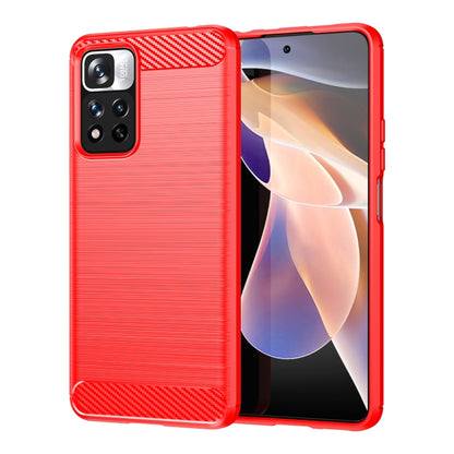 Brushed Texture Carbon Fiber TPU Phone Case, For Xiaomi Poco M3 Pro 5G, For Xiaomi Poco X3 GT, For Xiaomi Poco X4 NFC 5G, For Xiaomi Poco M4 Pro 5G, For Xiaomi Poco F4, For Xiaomi Poco X4 Pro 5G, For Xiaomi Poco M4 Pro