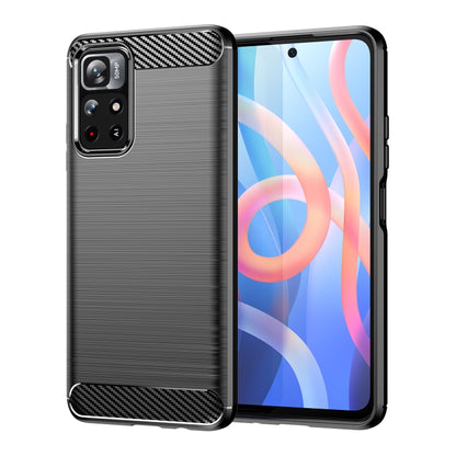 Brushed Texture Carbon Fiber TPU Phone Case, For Xiaomi Poco M3 Pro 5G, For Xiaomi Poco X3 GT, For Xiaomi Poco X4 NFC 5G, For Xiaomi Poco M4 Pro 5G, For Xiaomi Poco F4, For Xiaomi Poco X4 Pro 5G, For Xiaomi Poco M4 Pro