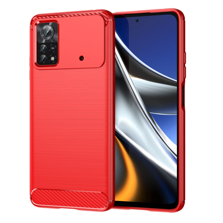 Brushed Texture Carbon Fiber TPU Phone Case, For Xiaomi Poco M3 Pro 5G, For Xiaomi Poco X3 GT, For Xiaomi Poco X4 NFC 5G, For Xiaomi Poco M4 Pro 5G, For Xiaomi Poco F4, For Xiaomi Poco X4 Pro 5G, For Xiaomi Poco M4 Pro