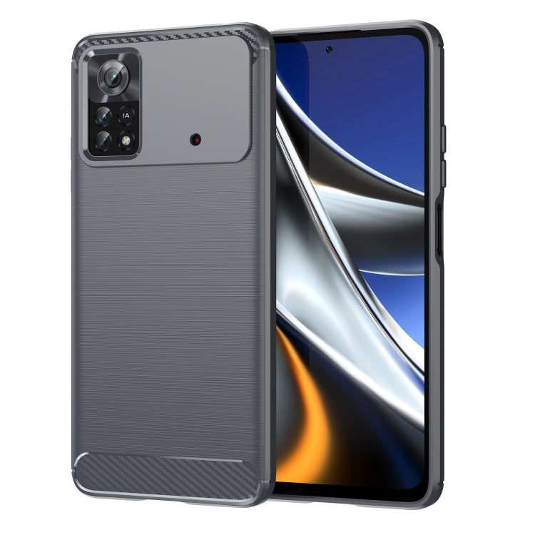 Brushed Texture Carbon Fiber TPU Phone Case, For Xiaomi Poco M3 Pro 5G, For Xiaomi Poco X3 GT, For Xiaomi Poco X4 NFC 5G, For Xiaomi Poco M4 Pro 5G, For Xiaomi Poco F4, For Xiaomi Poco X4 Pro 5G, For Xiaomi Poco M4 Pro