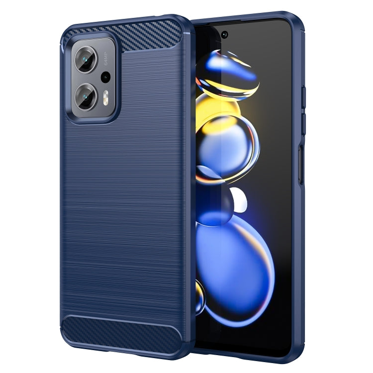 Brushed Texture Carbon Fiber TPU Phone Case, For Xiaomi Poco M4 5G, For Xiaomi Poco X4 GT