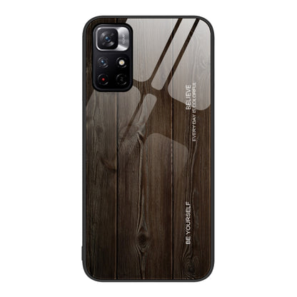 Wood Grain Glass Protective Case, For Xiaomi Redmi Note 10 Pro 4G, For Xiaomi Redmi Note 11 5G/Poco M4 Pro, For Xiaomi Redmi Note 11E, For Xiaomi Redmi Note 11T Pro