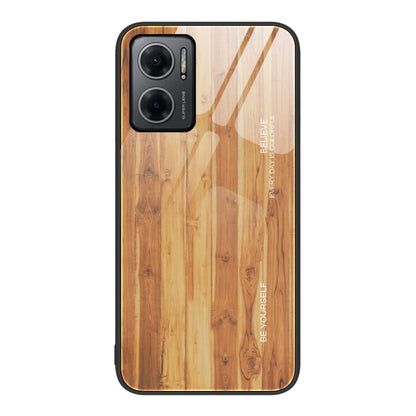 Wood Grain Glass Protective Case, For Xiaomi Redmi Note 10 Pro 4G, For Xiaomi Redmi Note 11 5G/Poco M4 Pro, For Xiaomi Redmi Note 11E, For Xiaomi Redmi Note 11T Pro