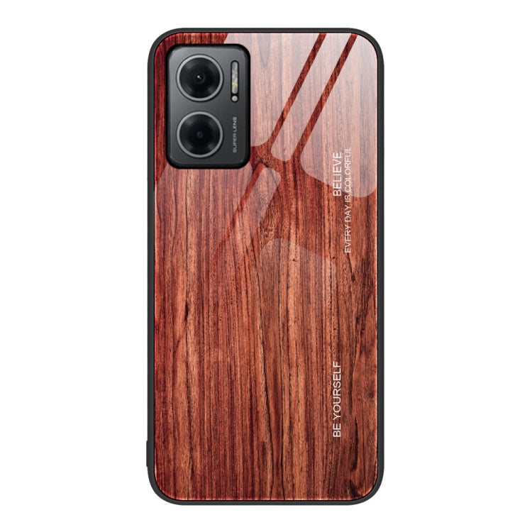 Wood Grain Glass Protective Case, For Xiaomi Redmi Note 10 Pro 4G, For Xiaomi Redmi Note 11 5G/Poco M4 Pro, For Xiaomi Redmi Note 11E, For Xiaomi Redmi Note 11T Pro