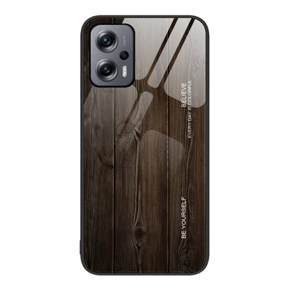 Wood Grain Glass Protective Case, For Xiaomi Redmi Note 10 Pro 4G, For Xiaomi Redmi Note 11 5G/Poco M4 Pro, For Xiaomi Redmi Note 11E, For Xiaomi Redmi Note 11T Pro