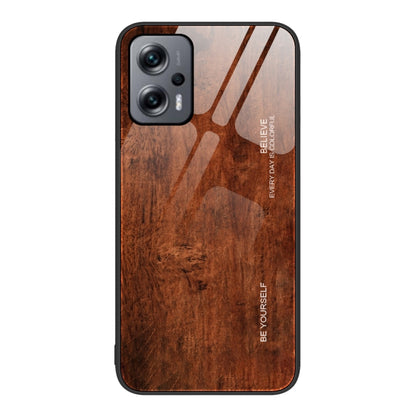 Wood Grain Glass Protective Case, For Xiaomi Redmi Note 10 Pro 4G, For Xiaomi Redmi Note 11 5G/Poco M4 Pro, For Xiaomi Redmi Note 11E, For Xiaomi Redmi Note 11T Pro