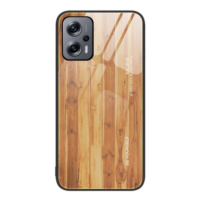Wood Grain Glass Protective Case, For Xiaomi Redmi Note 10 Pro 4G, For Xiaomi Redmi Note 11 5G/Poco M4 Pro, For Xiaomi Redmi Note 11E, For Xiaomi Redmi Note 11T Pro