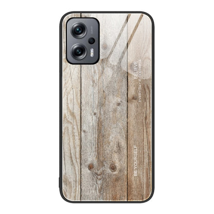 Wood Grain Glass Protective Case, For Xiaomi Redmi Note 10 Pro 4G, For Xiaomi Redmi Note 11 5G/Poco M4 Pro, For Xiaomi Redmi Note 11E, For Xiaomi Redmi Note 11T Pro