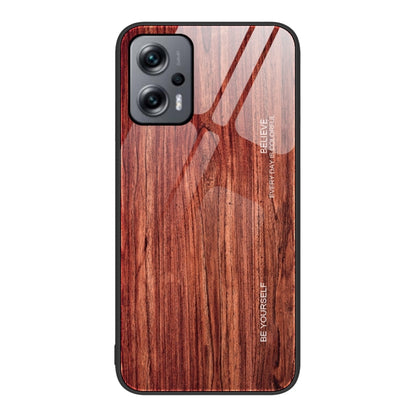 Wood Grain Glass Protective Case, For Xiaomi Redmi Note 10 Pro 4G, For Xiaomi Redmi Note 11 5G/Poco M4 Pro, For Xiaomi Redmi Note 11E, For Xiaomi Redmi Note 11T Pro