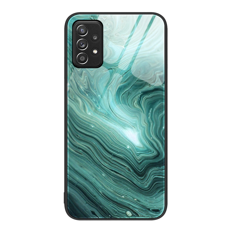 Marble Pattern Glass Protective Phone Case, For Samsung Galaxy A12 5G, For Samsung Galaxy A52, For Samsung Galaxy A53