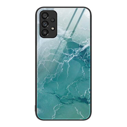 Marble Pattern Glass Protective Phone Case, For Samsung Galaxy A12 5G, For Samsung Galaxy A52, For Samsung Galaxy A53