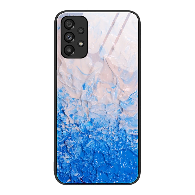 Marble Pattern Glass Protective Phone Case, For Samsung Galaxy A12 5G, For Samsung Galaxy A52, For Samsung Galaxy A53