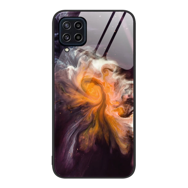 Marble Pattern Glass Protective Phone Case, For Samsung Galaxy M32, For Samsung Galaxy M52 5G, For Samsung Galaxy S21 5G