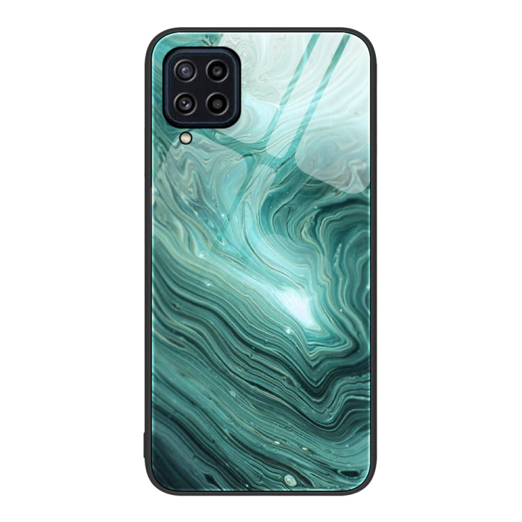 Marble Pattern Glass Protective Phone Case, For Samsung Galaxy M32, For Samsung Galaxy M52 5G, For Samsung Galaxy S21 5G