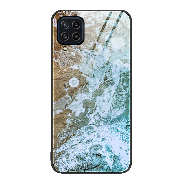 Marble Pattern Glass Protective Phone Case, For Samsung Galaxy M32, For Samsung Galaxy M52 5G, For Samsung Galaxy S21 5G