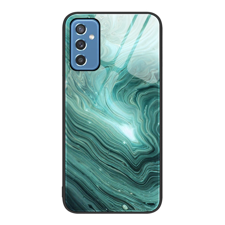 Marble Pattern Glass Protective Phone Case, For Samsung Galaxy M32, For Samsung Galaxy M52 5G, For Samsung Galaxy S21 5G