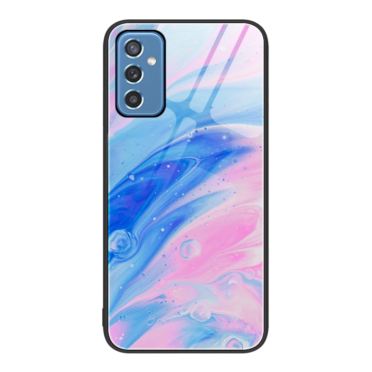 Marble Pattern Glass Protective Phone Case, For Samsung Galaxy M32, For Samsung Galaxy M52 5G, For Samsung Galaxy S21 5G