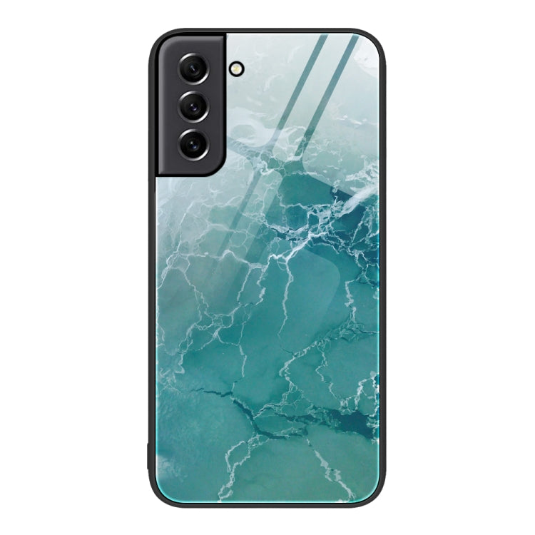 Marble Pattern Glass Protective Phone Case, For Samsung Galaxy M32, For Samsung Galaxy M52 5G, For Samsung Galaxy S21 5G