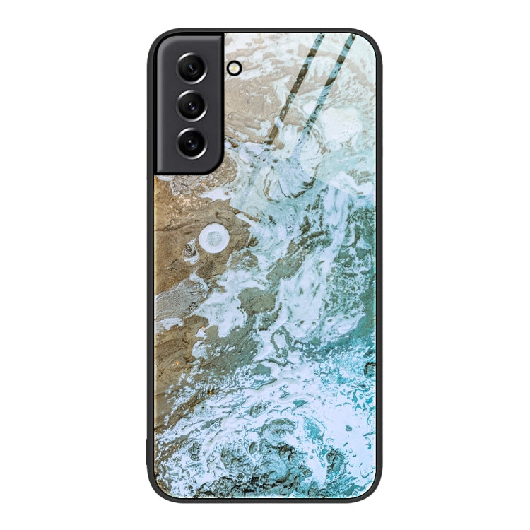 Marble Pattern Glass Protective Phone Case, For Samsung Galaxy M32, For Samsung Galaxy M52 5G, For Samsung Galaxy S21 5G
