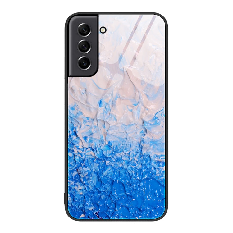 Marble Pattern Glass Protective Phone Case, For Samsung Galaxy M32, For Samsung Galaxy M52 5G, For Samsung Galaxy S21 5G