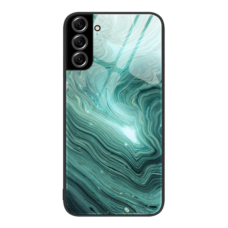 Marble Pattern Glass Protective Phone Case, For Samsung Galaxy S22+ 5G, For OnePlus 10 Pro, For OnePlus Nord 2 5G