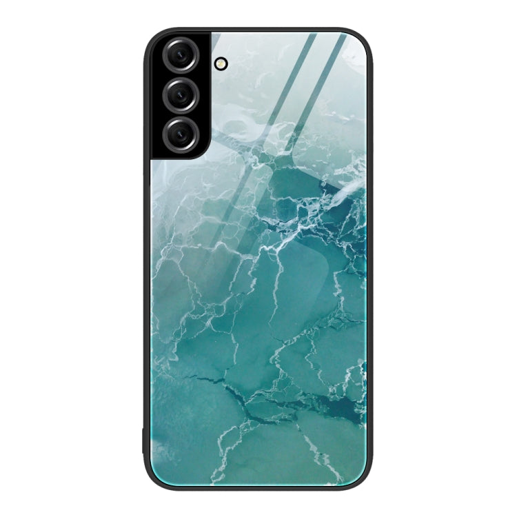 Marble Pattern Glass Protective Phone Case, For Samsung Galaxy S22+ 5G, For OnePlus 10 Pro, For OnePlus Nord 2 5G