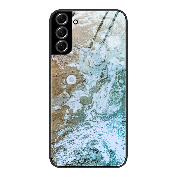 Marble Pattern Glass Protective Phone Case, For Samsung Galaxy S22+ 5G, For OnePlus 10 Pro, For OnePlus Nord 2 5G