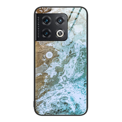 Marble Pattern Glass Protective Phone Case, For Samsung Galaxy S22+ 5G, For OnePlus 10 Pro, For OnePlus Nord 2 5G