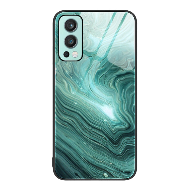 Marble Pattern Glass Protective Phone Case, For Samsung Galaxy S22+ 5G, For OnePlus 10 Pro, For OnePlus Nord 2 5G