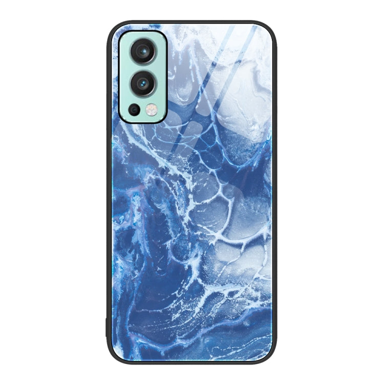 Marble Pattern Glass Protective Phone Case, For Samsung Galaxy S22+ 5G, For OnePlus 10 Pro, For OnePlus Nord 2 5G