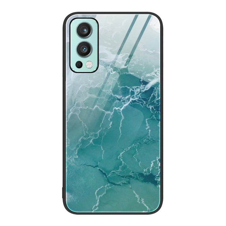 Marble Pattern Glass Protective Phone Case, For Samsung Galaxy S22+ 5G, For OnePlus 10 Pro, For OnePlus Nord 2 5G