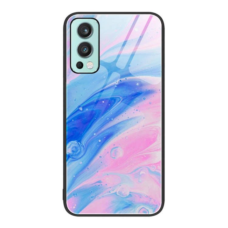 Marble Pattern Glass Protective Phone Case, For Samsung Galaxy S22+ 5G, For OnePlus 10 Pro, For OnePlus Nord 2 5G