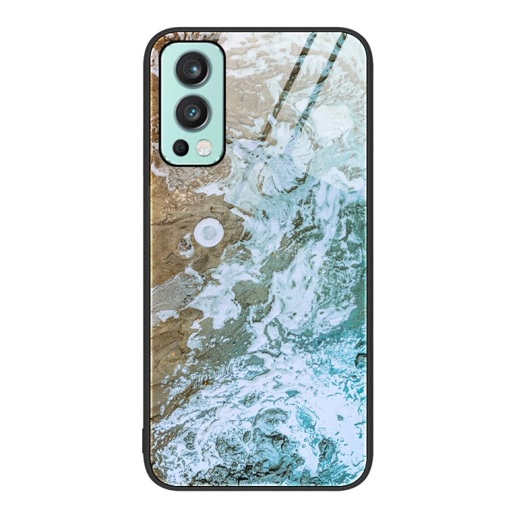 Marble Pattern Glass Protective Phone Case, For Samsung Galaxy S22+ 5G, For OnePlus 10 Pro, For OnePlus Nord 2 5G