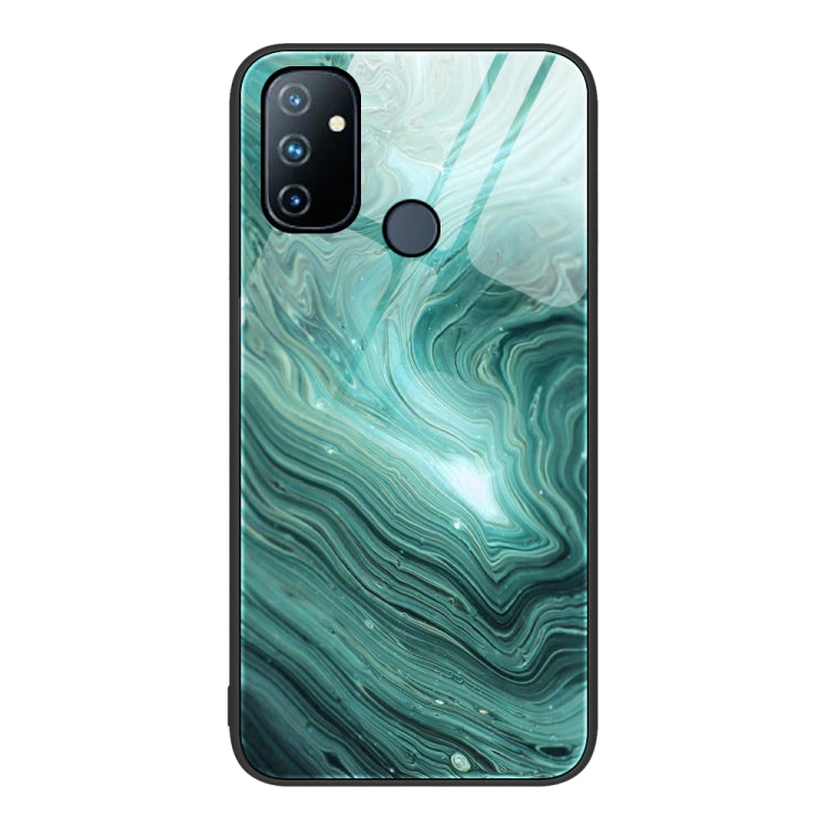 Marble Pattern Glass Protective Phone Case, For OnePlus Nord N100, For vivo V15, For vivo V21