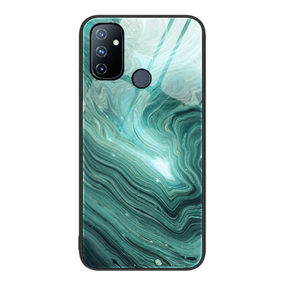 Marble Pattern Glass Protective Phone Case, For OnePlus Nord N100, For vivo V15, For vivo V21