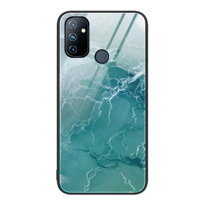 Marble Pattern Glass Protective Phone Case, For OnePlus Nord N100, For vivo V15, For vivo V21