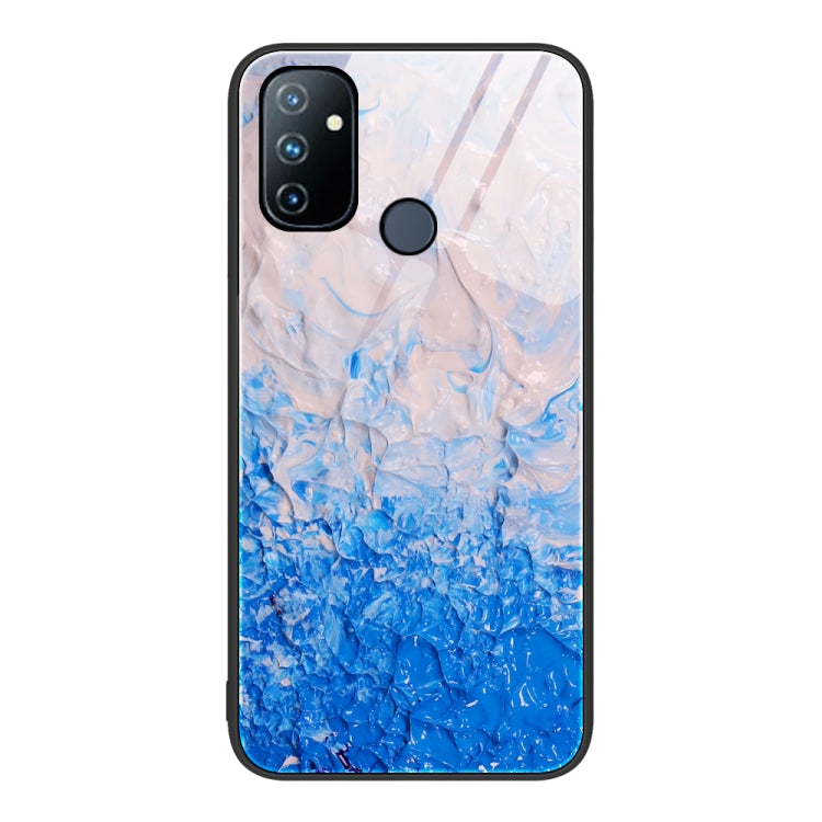 Marble Pattern Glass Protective Phone Case, For OnePlus Nord N100, For vivo V15, For vivo V21