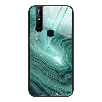 Marble Pattern Glass Protective Phone Case, For OnePlus Nord N100, For vivo V15, For vivo V21